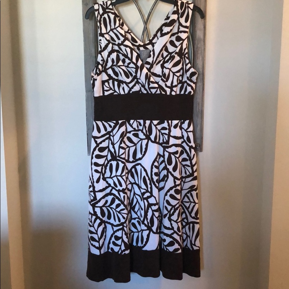 Brown and cream dress size 14